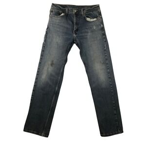 Levis 505 Jeans Mens 30x30 Regular Fit Straight Leg Medium Wash Denim